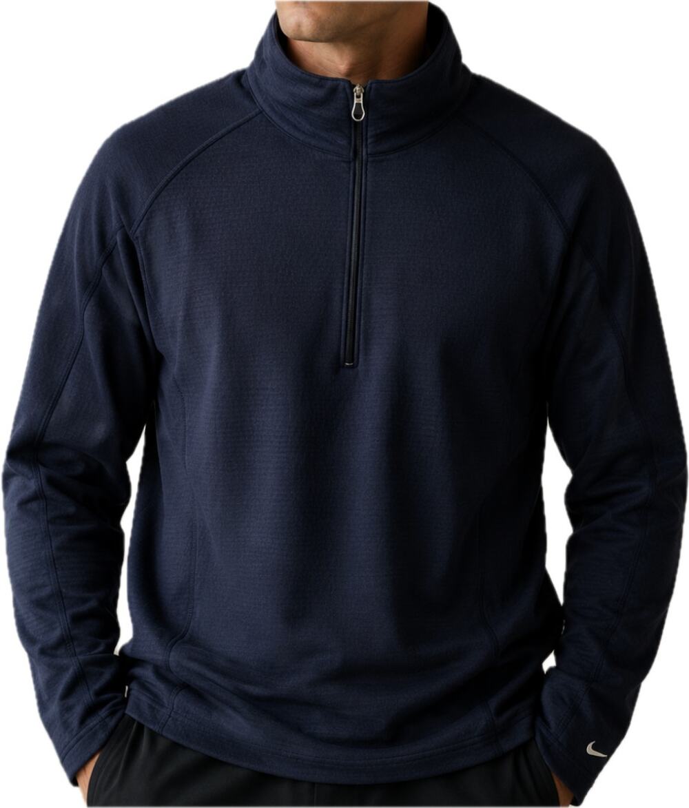 Nike Golf Therma Fit Sweatshirt Top Half Zip Athletic High Neck Navy Blue Large